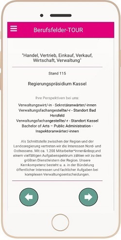 Es werden Aussteller mit Standnummer und Angeboten aus dem ausgewählten Berufsfeld angezeigt. Es werden Aussteller mit Standnummer und Angeboten aus dem ausgewählten Berufsfeld angezeigt.